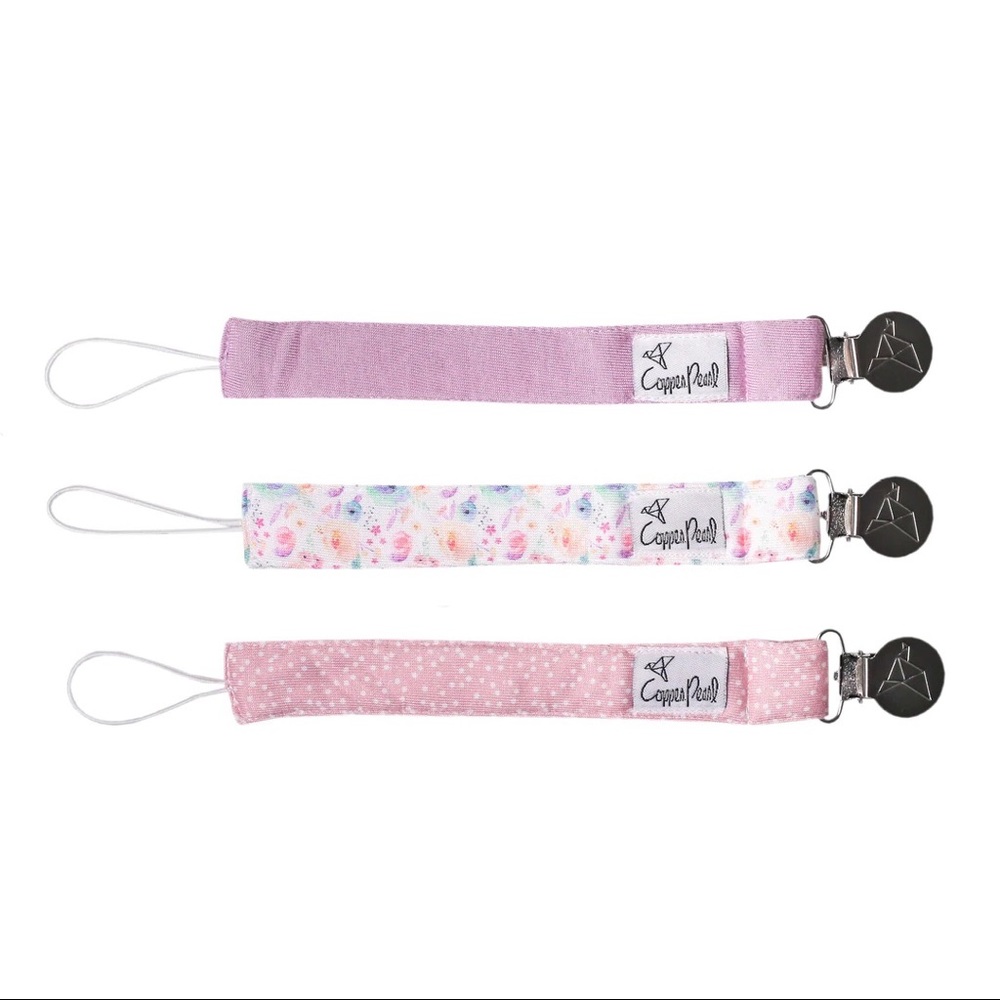 NEW Copper Pearl binky clips